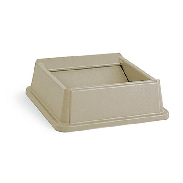 Lid Can Untouchable Resin Swing Lid Beige Square 4/Package